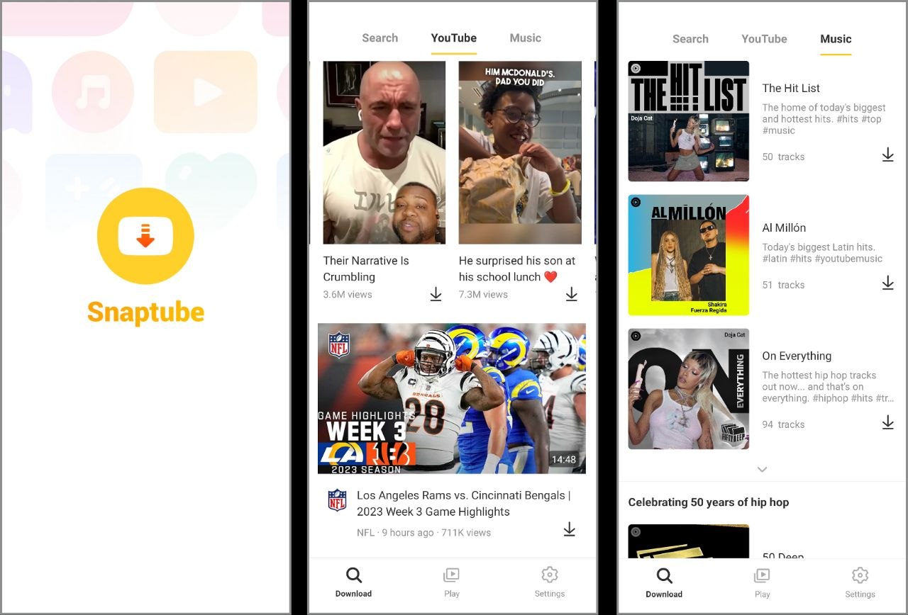 ：安卓丨油管下载器(Snaptube)_7.58.0_高级版，视频下载神器，可以轻松下载YouTube上的视频，拥有多种清晰度可以选择，同时还支持下载纯音频文件，使用非常方便！